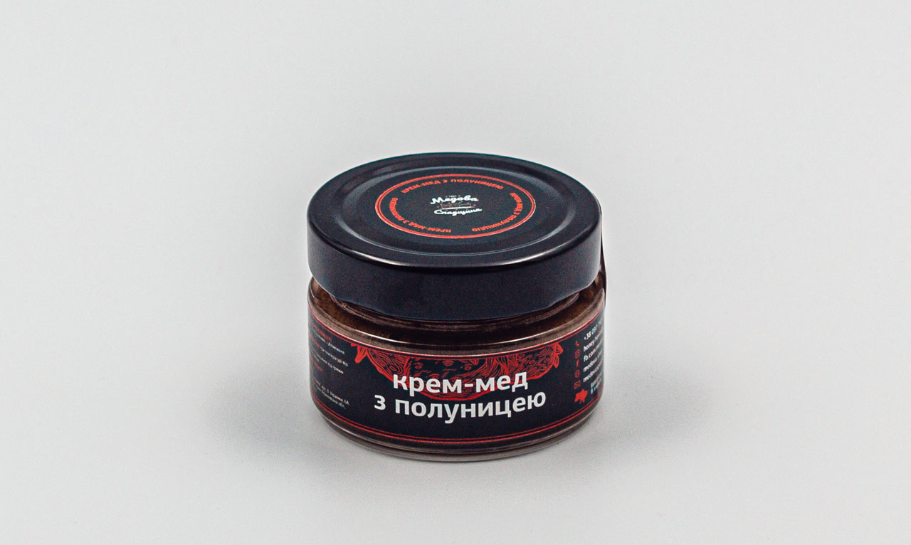 160г Крем-мед з полуницею