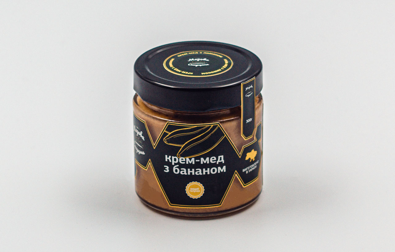 300г Крем-мед з бананом