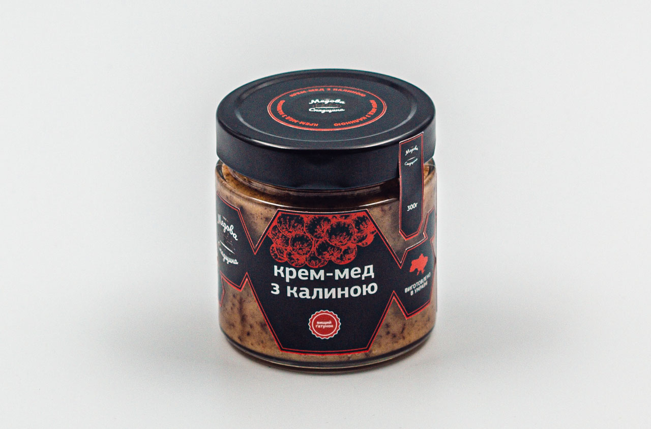 300г Крем-мед з калиною