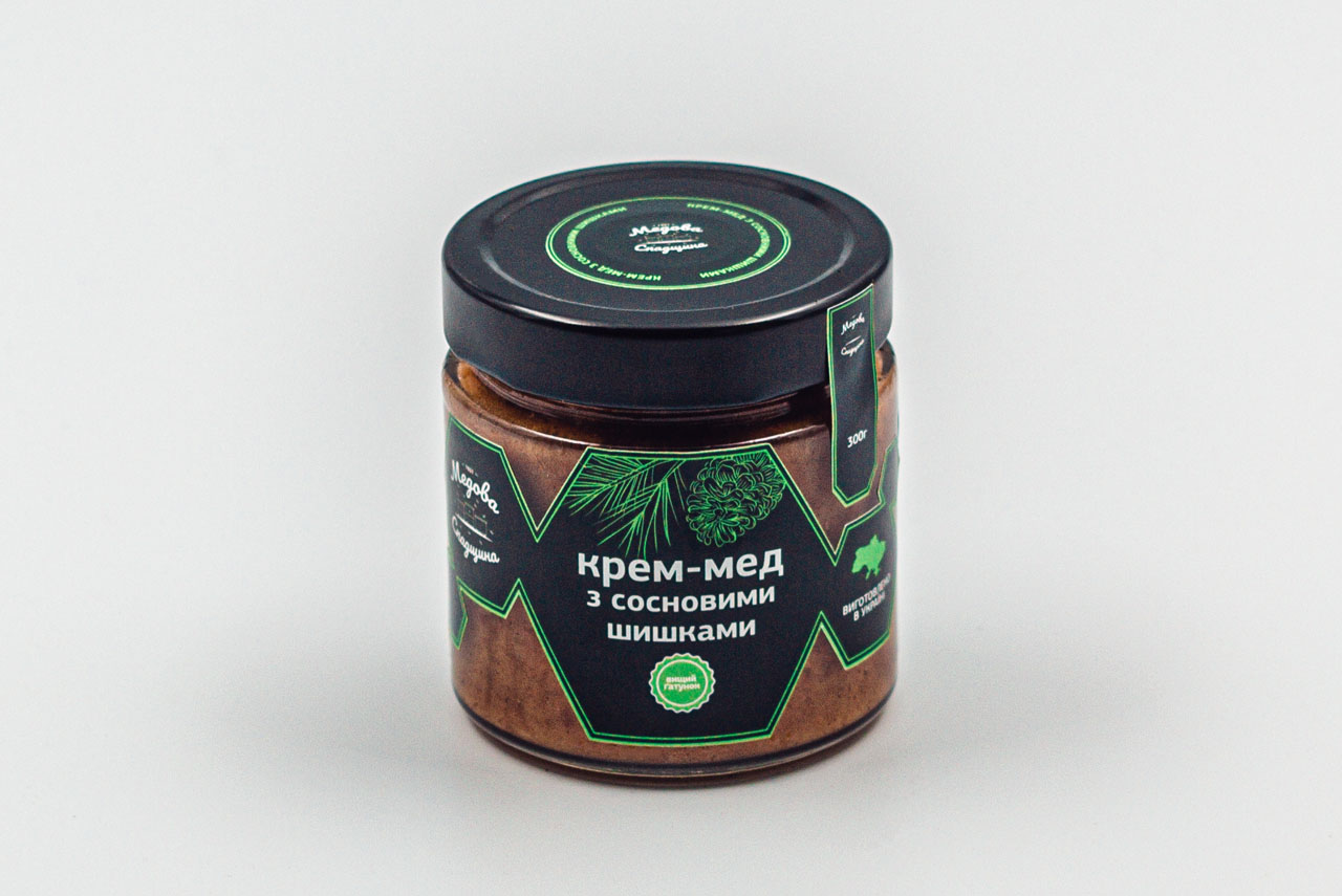 300г Крем-мед з сосновими шишками