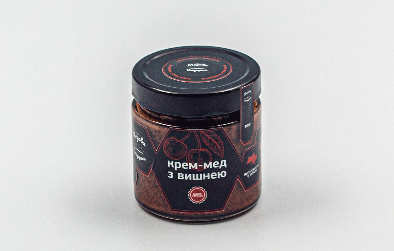300г Крем-мед з вишнею