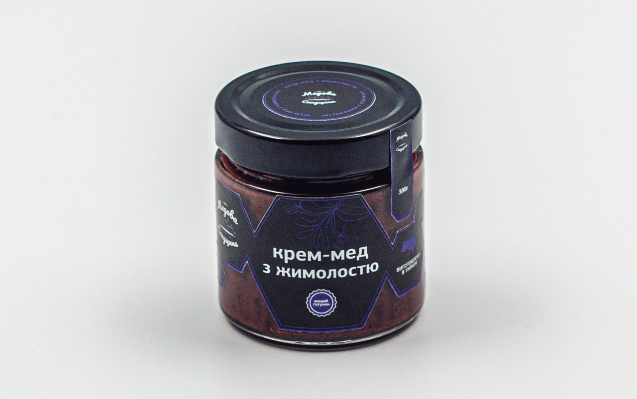 300г Крем-мед з жимолостю